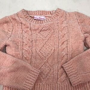 Pink Cable Knit Sweater super soft scalloped bottom Tommy Bahama